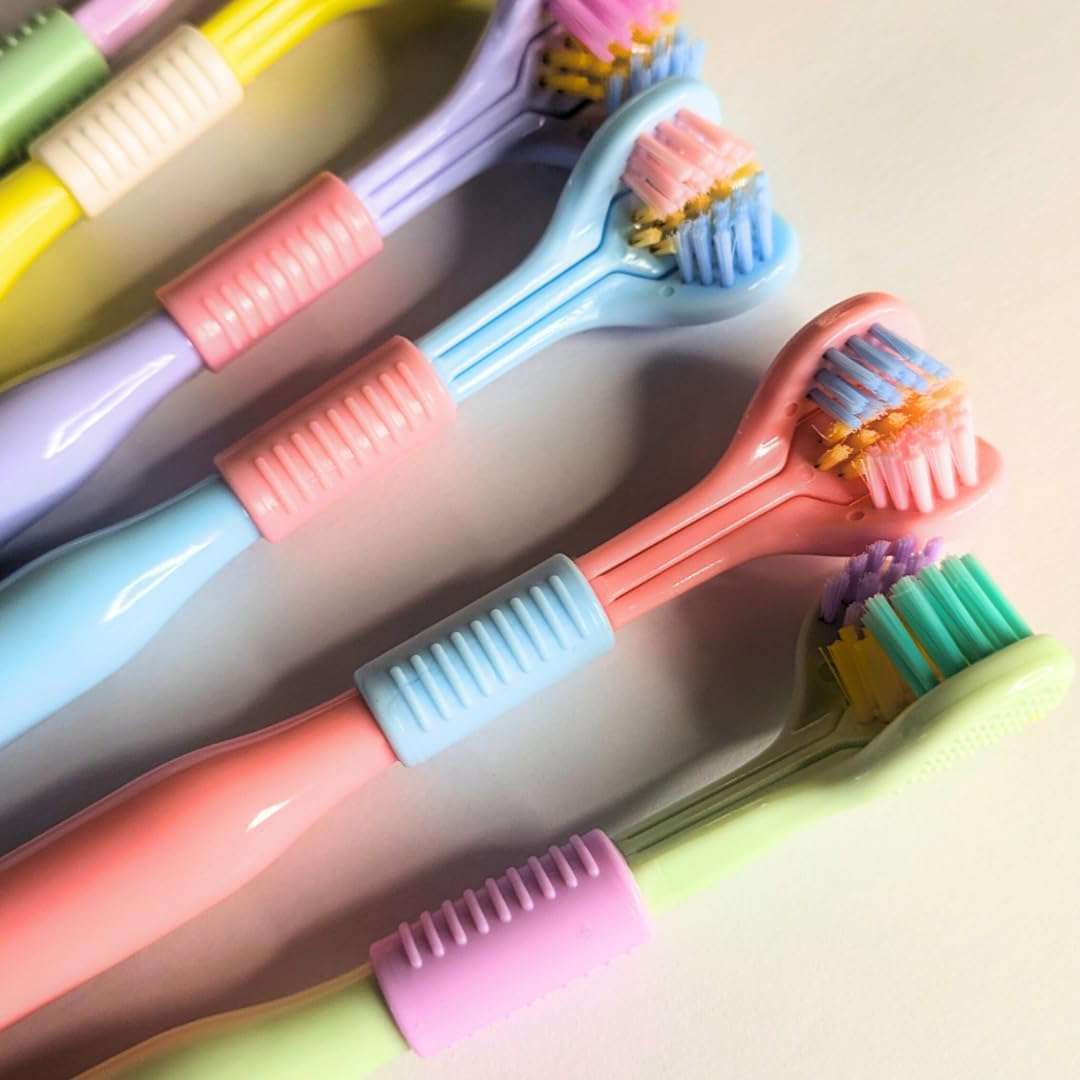 3-sided Triple Angle Tooth hugger Training Toothbrush